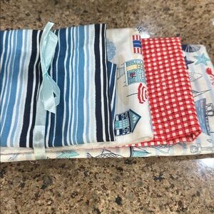 Nautical Themed Fabric Bundle, 4 fabrics, hundred percent cotton